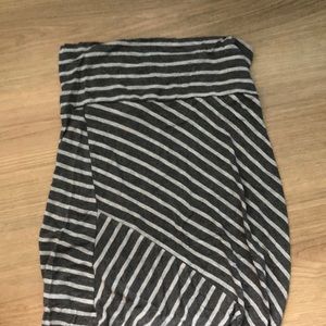 maxi grey and white revamped skirt!